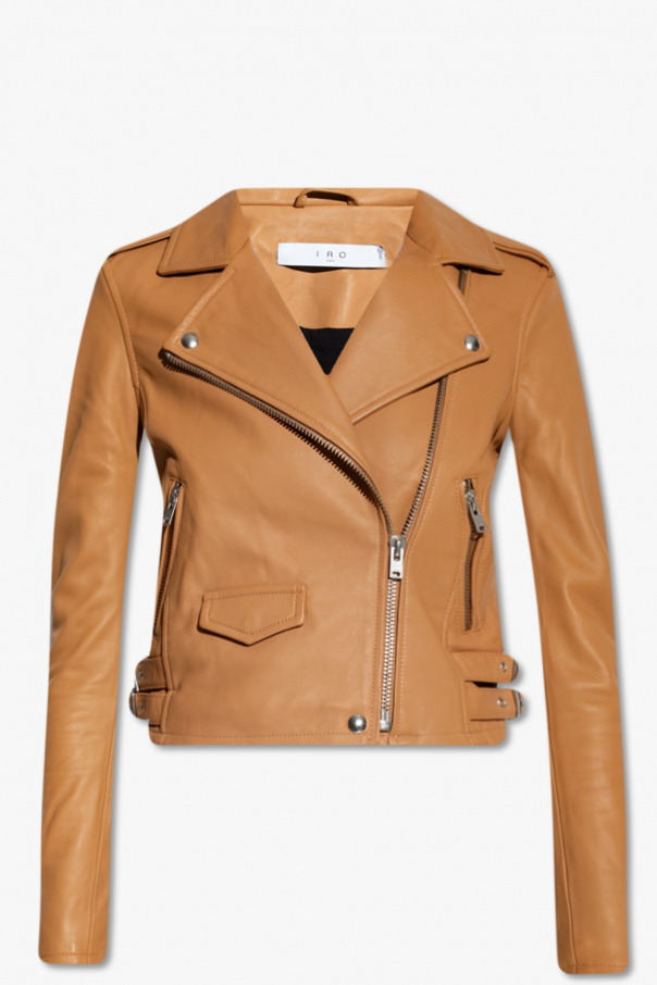 Iro leather jacket with hoodie best sale